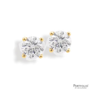 0.20ct Diamond Yellow Gold Earrings