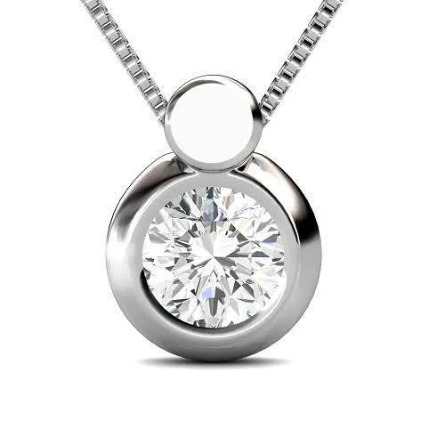 0.25 CT Round Cut Diamonds - Solitaire Pendant