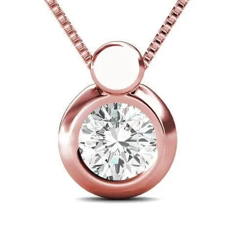 0.25 CT Round Cut Diamonds - Solitaire Pendant