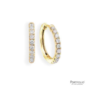 0.38ct Diamond Yellow Gold Earrings