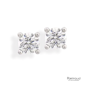 0.40ct E VS2 Diamond Platinum Earrings