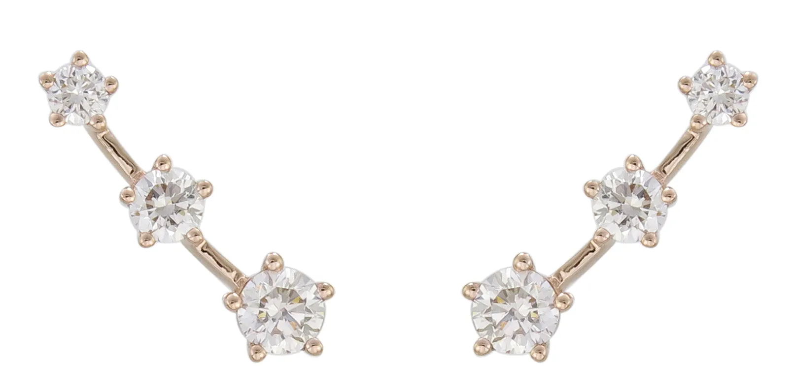 0.56ctw Ladies Climber Diamond Earring