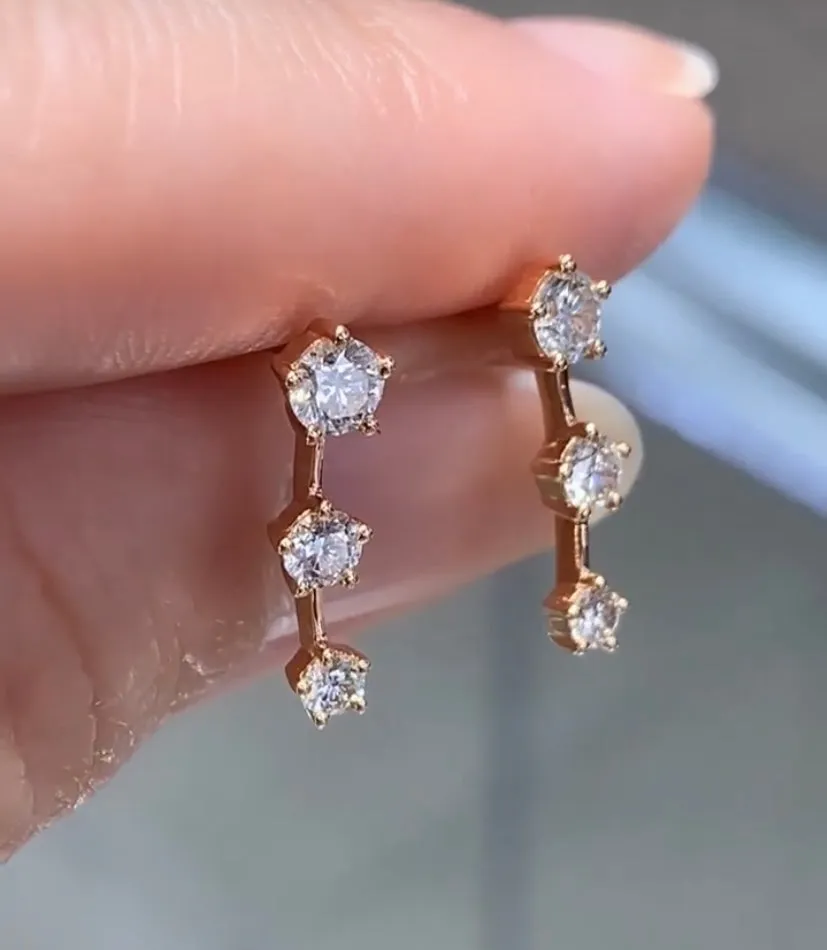 0.56ctw Ladies Climber Diamond Earring