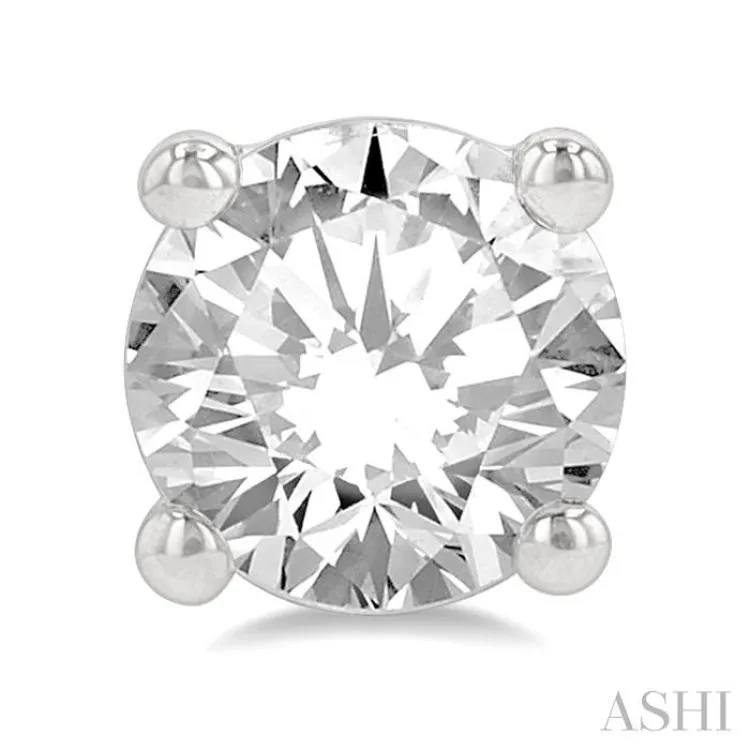 1 ctw Round Cut Diamond Stud Earring in 14K White Gold