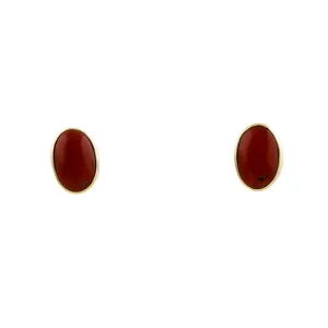 14k Brilliant Red Coral Studs