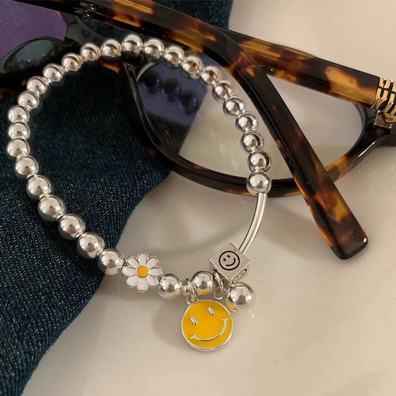 14K Gold-plated Exquisite Daisy Smiley Face Bracelets