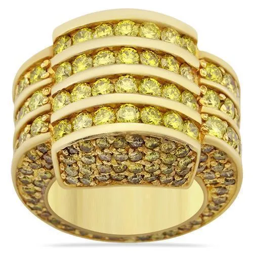 14k Solid Yellow Gold Mens Ring 9.5 Ctw