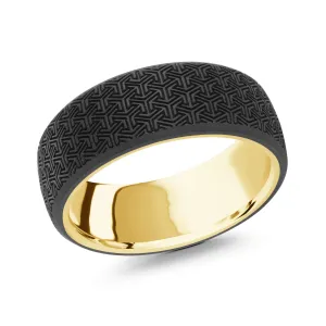 14K Yellow Gold Ring from the Noir Collection by Malo - MRDA-110-8Y