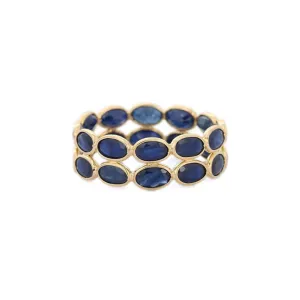 18K Yellow Gold Sapphire Eternity Band