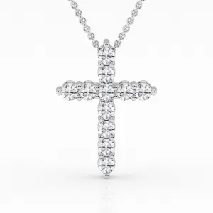 2.00 cttw Lab Diamond Cross Pendant by Mercury Rings