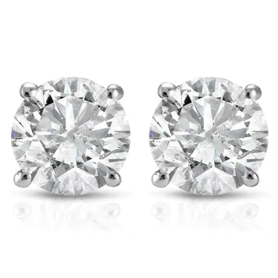 .75CT Diamond Studs 14K White Gold