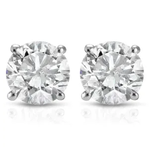 .75CT Diamond Studs 14K White Gold