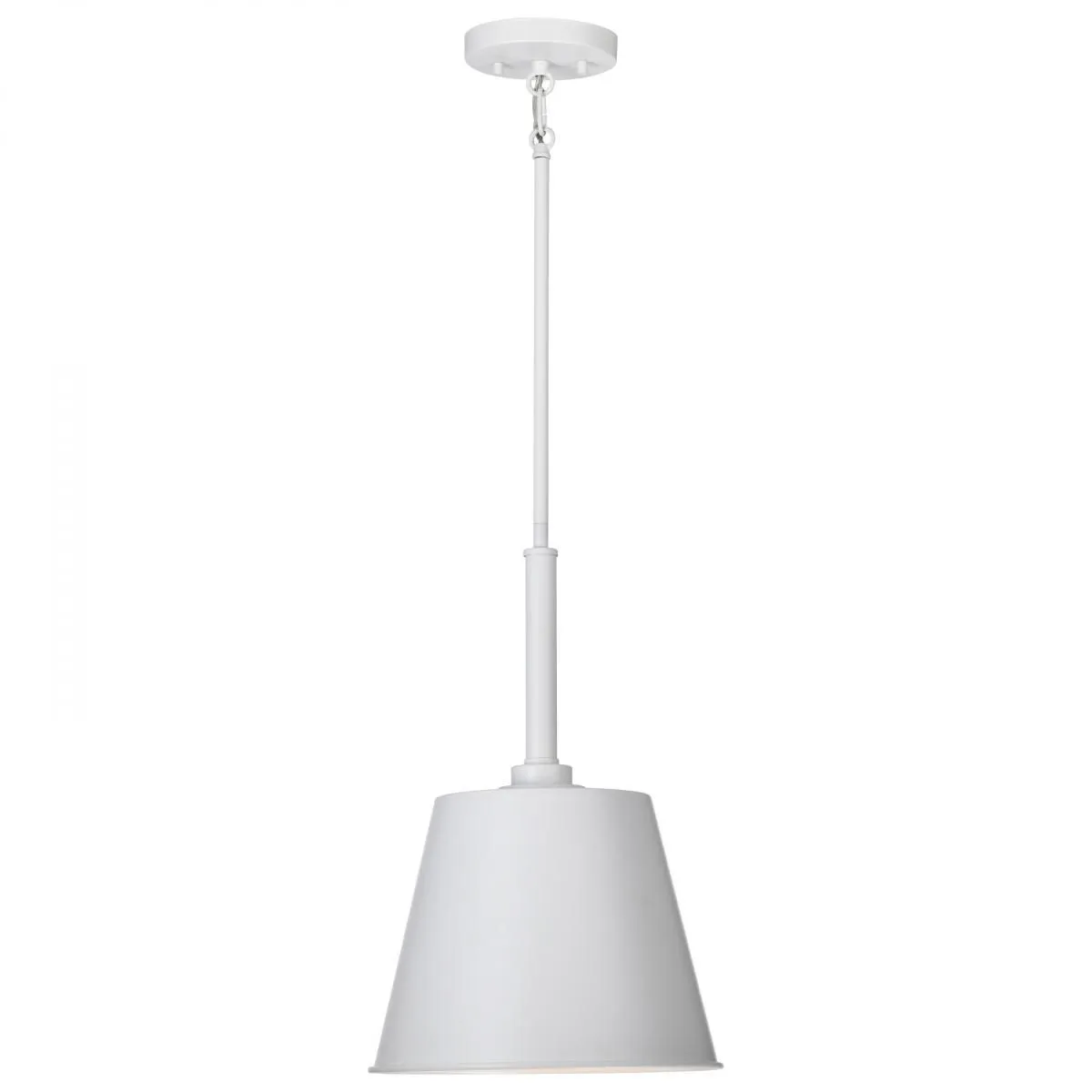 Alexis 11 in. Pendant Light Matte White Finish