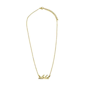 Aloha Script Signature Necklace, Gold