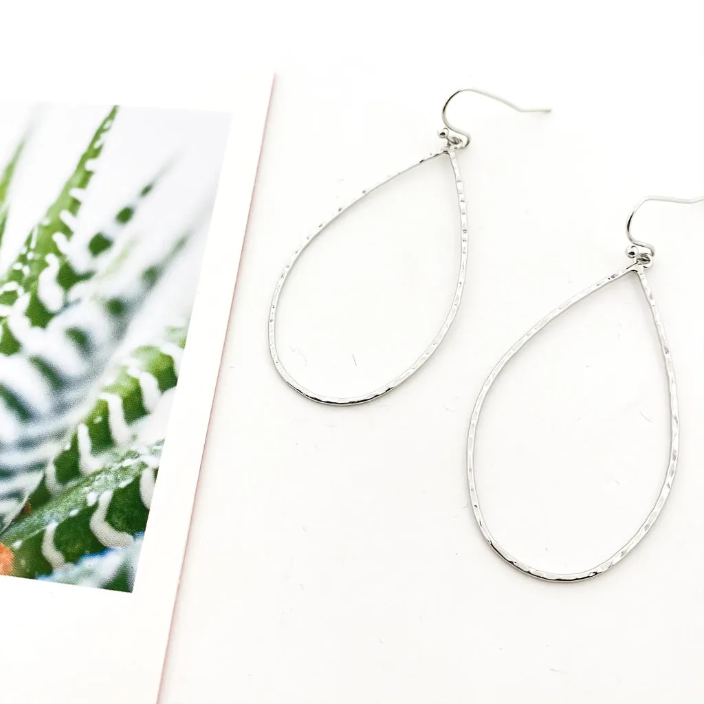 Ava Hammered Drop Earrings