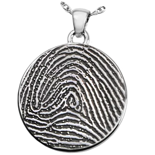 B&B Fingerprint Round Pendant