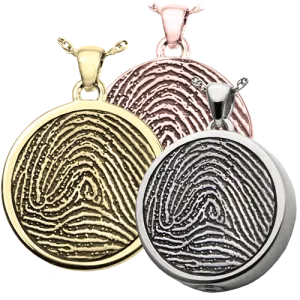 B&B Fingerprint Round Pendant