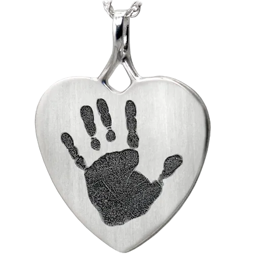 B&B Footprint/Handprint/Pawprint Heart Pendant