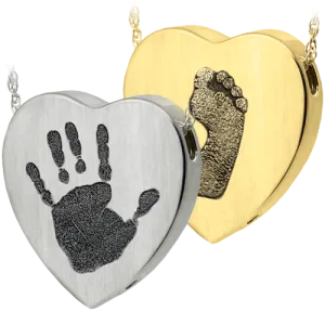 B&B Footprint/Handprint/Pawprint Heart Pendant