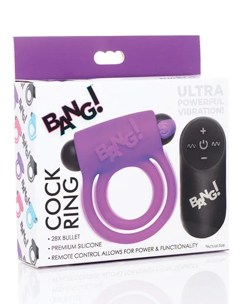 Bang! Vibrating Cock Ring & Bullet with Remote Control