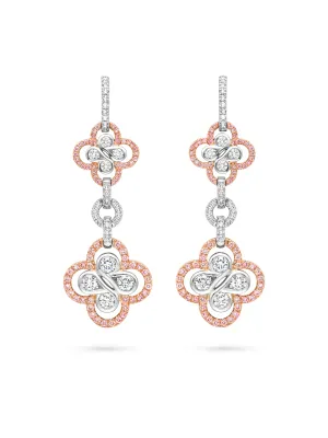 Be Boodles Pink Diamond Drop Earrings