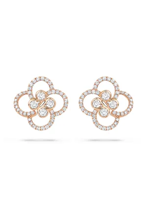 Be Boodles Rose Gold Diamond Earrings