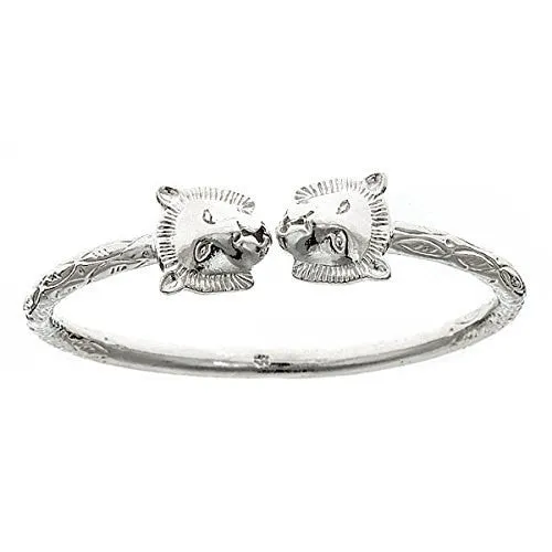 Better Jewelry Lion .925 Sterling Silver West Indian Bangle, 1 piece