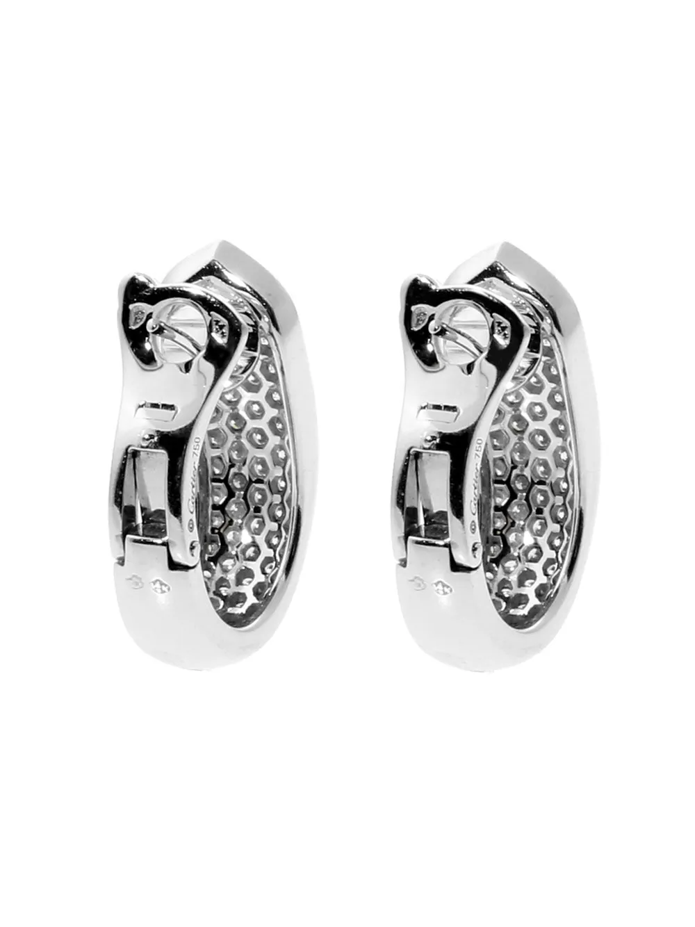 Cartier Ruban Diamond White Gold Earrings