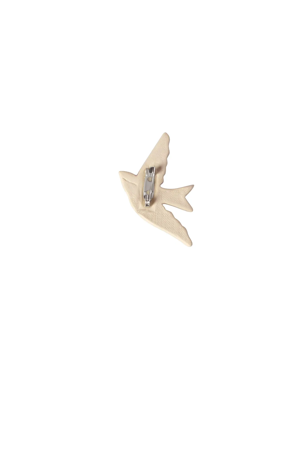 Ceramic Bird Pin - Gold