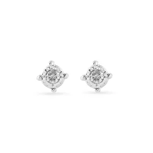 Children's Miracle Solitaire Stud Earrings with 0.03ct of Diamonds in 9ct Yellow Gold