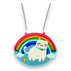 Chonk the Kaleidoscope kitty 🌈 - necklace