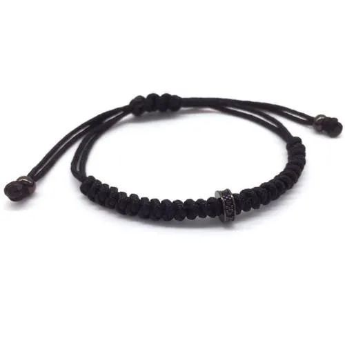 Classy Men Bracelet Macrame Black