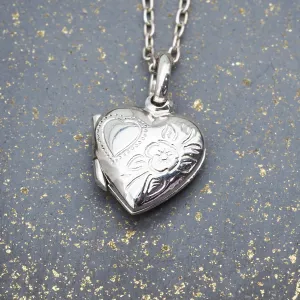 Dainty Heart Locket Necklace