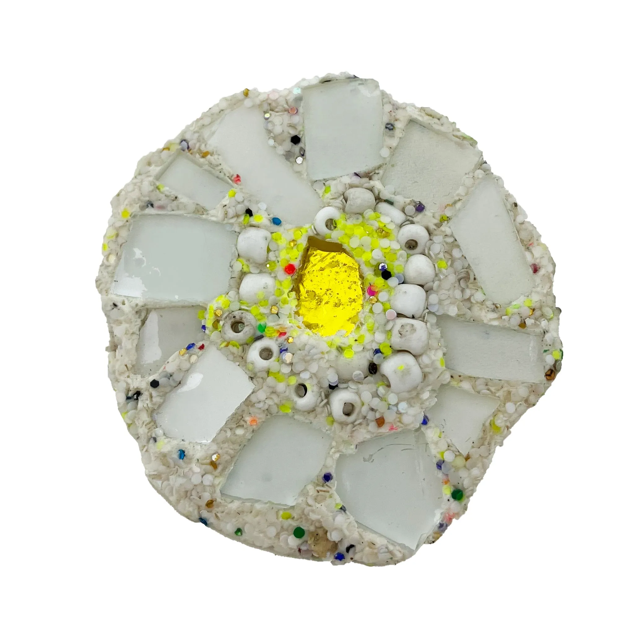 DAISY - WHITE & YELLOW FLOWER BROOCH, 2022