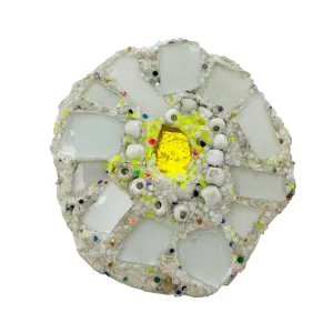 DAISY - WHITE & YELLOW FLOWER BROOCH, 2022