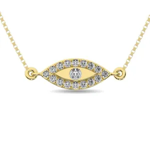 Diamond 1/10 ct tw Round Cut Fashion Necklace in 10K Yellow Gold