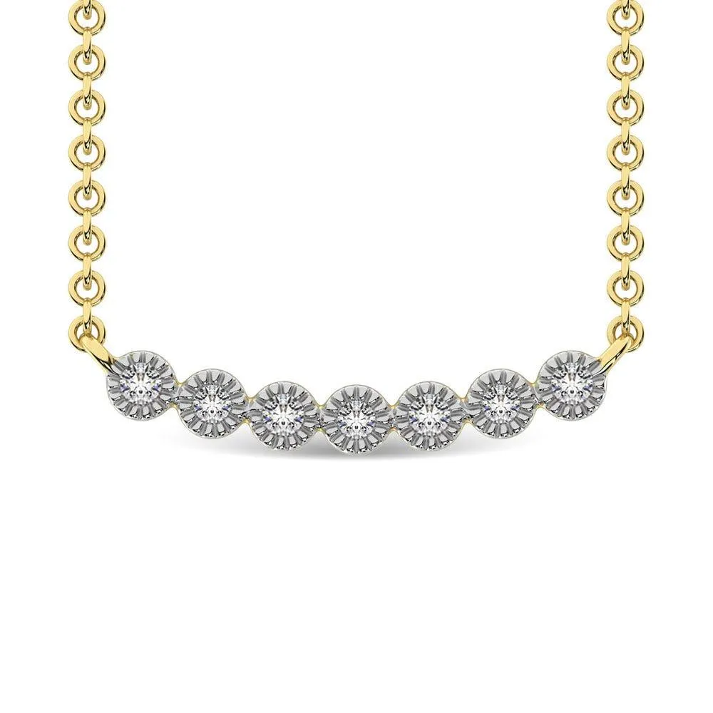 Diamond 1/10 Ct.Tw. Fashion Necklace in 10K Yellow Gold