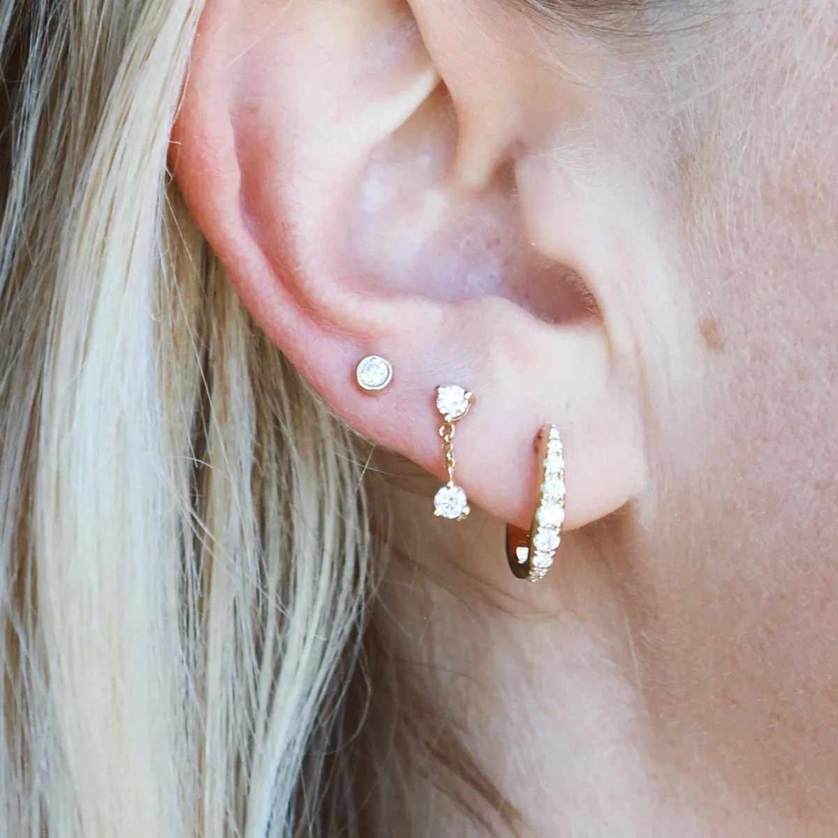 Diamond Drop Studs