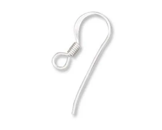 Earwire (Flat) - Sterling Silver - 1 pair