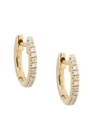 FC Creations Earrings 14K Gold Diamond Huggies | Yellow Gold 0.10 Carats