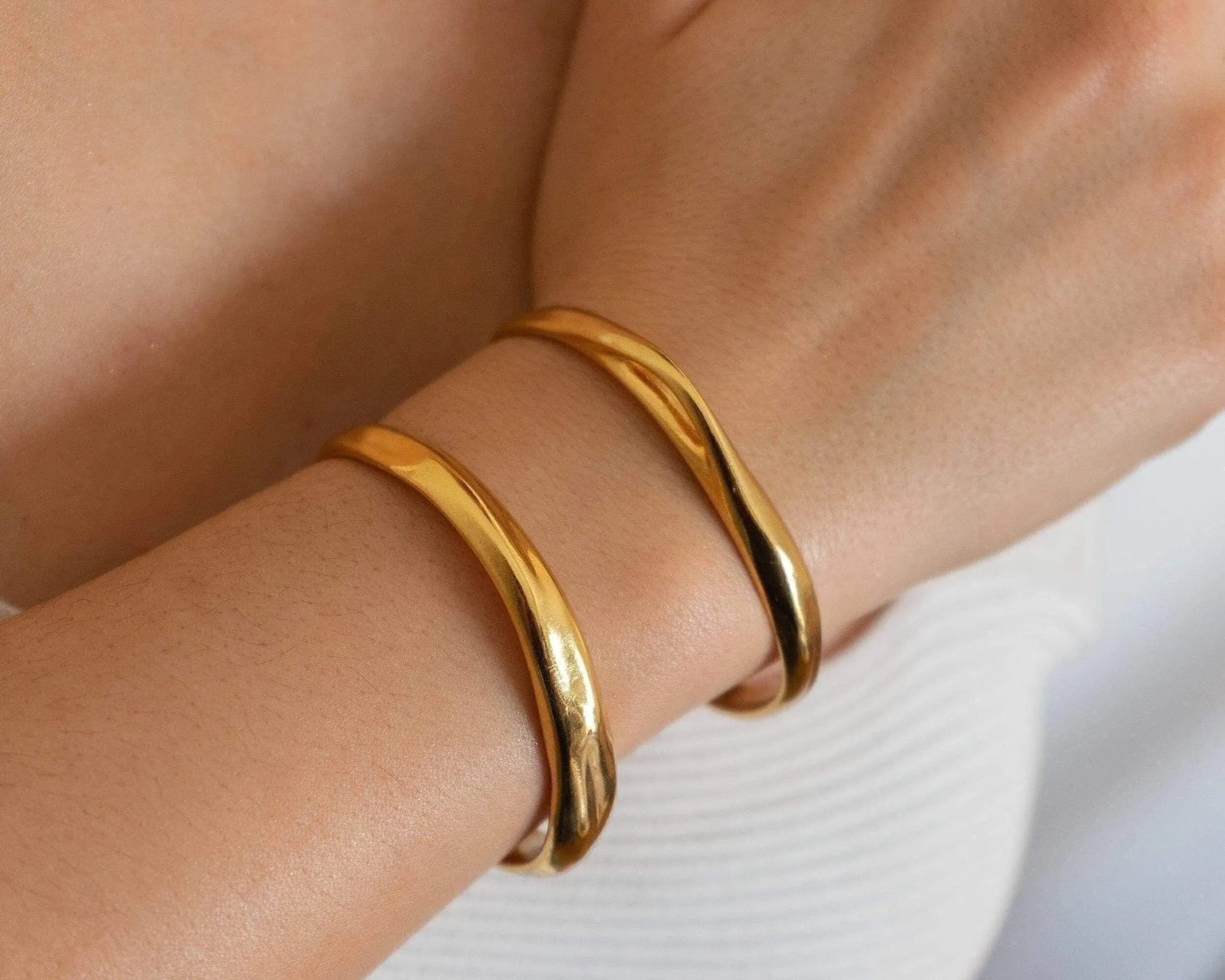 Gold Bold Cuff with Hole