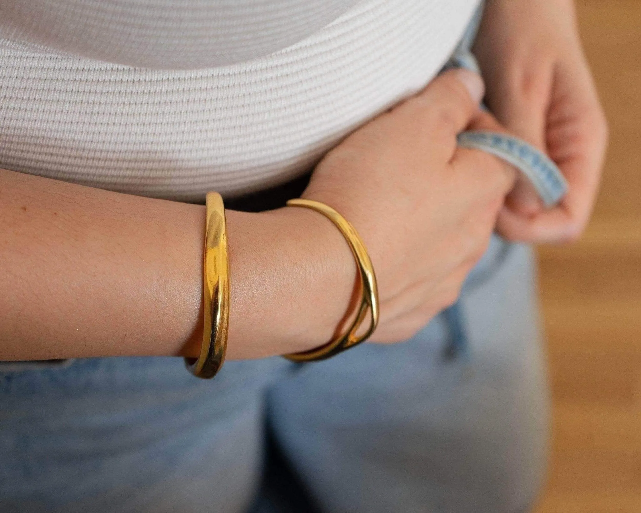 Gold Bold Cuff with Hole