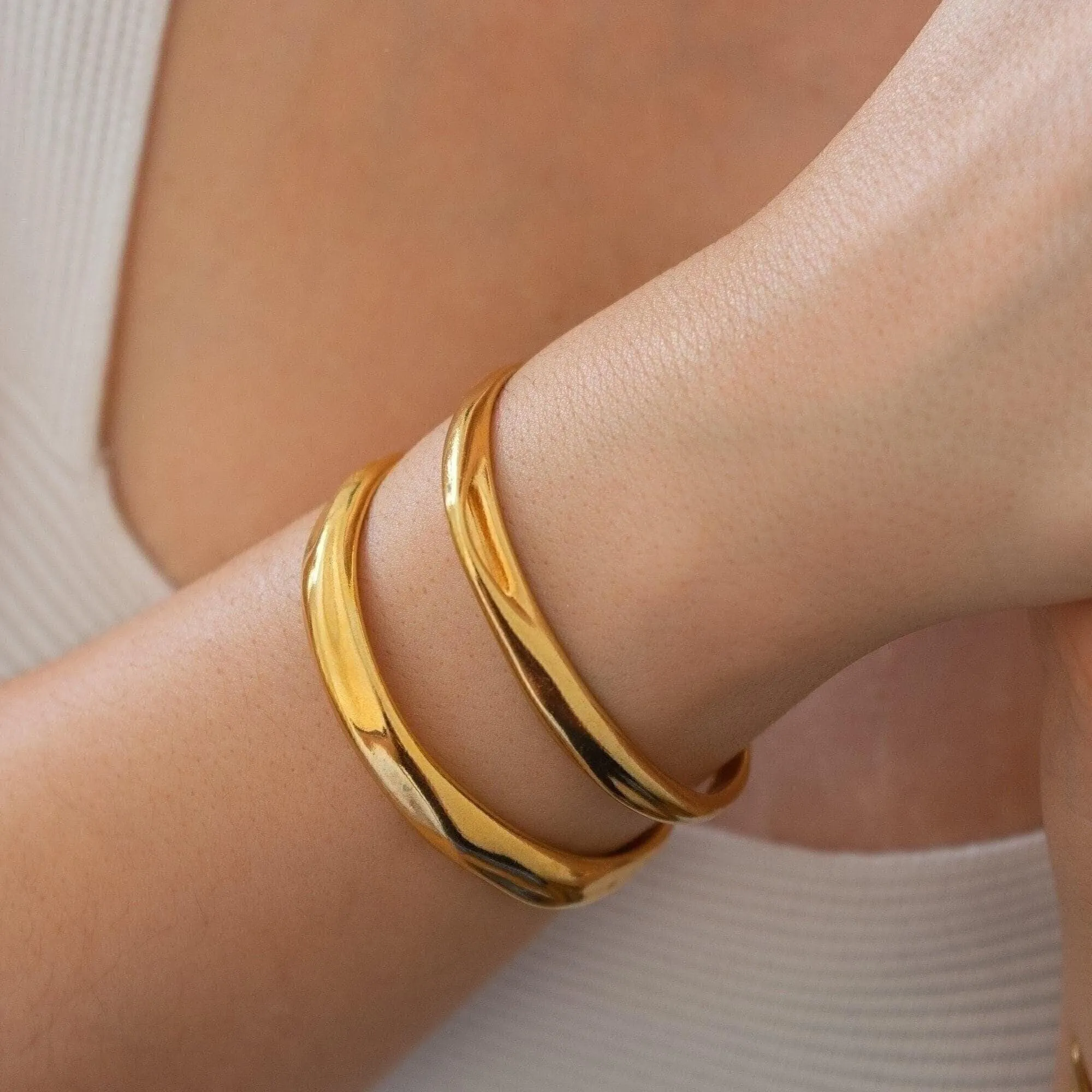 Gold Bold Cuff with Hole