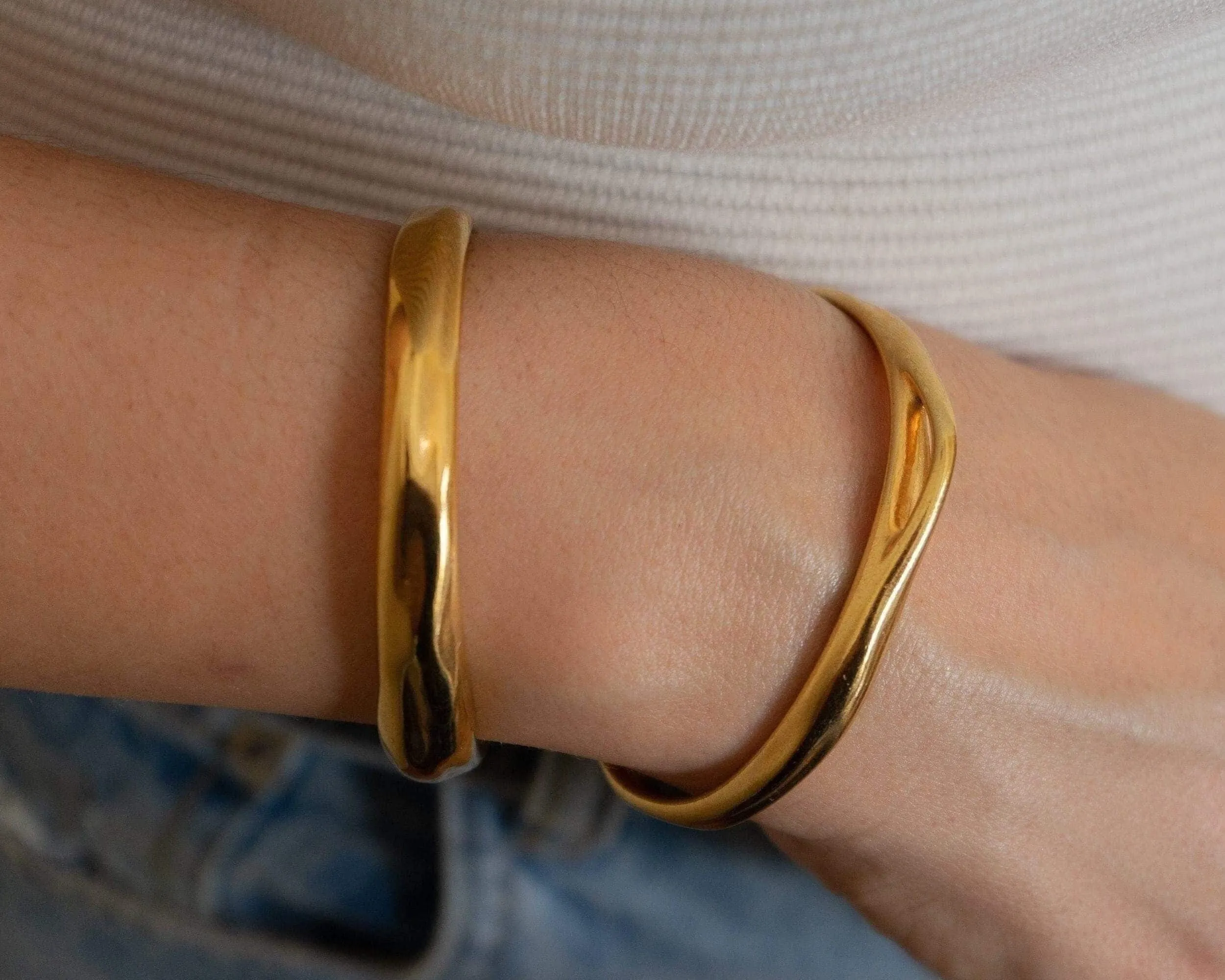 Gold Bold Cuff with Hole