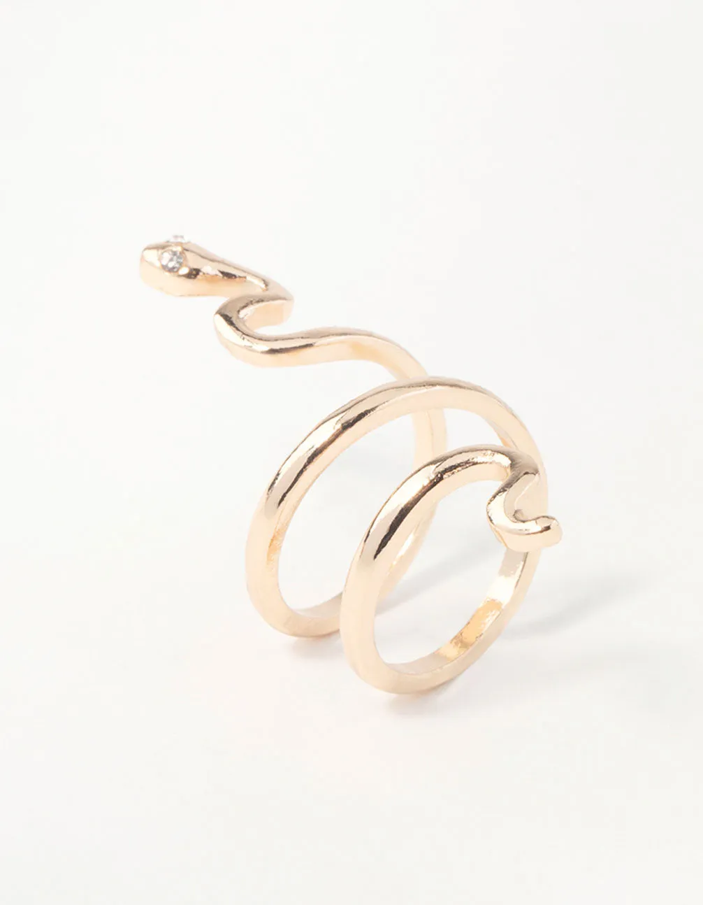 Gold Fine Sleek Snake Ring