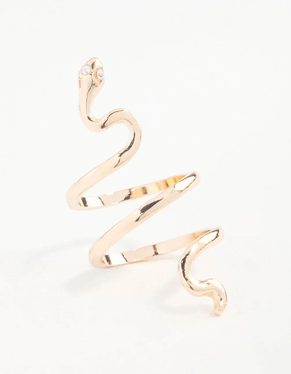 Gold Fine Sleek Snake Ring