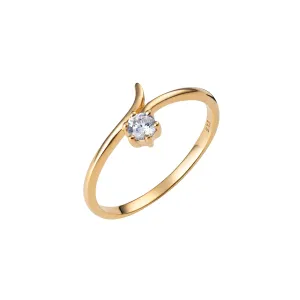 Gold Plated Diana Ring- Sterling Silver