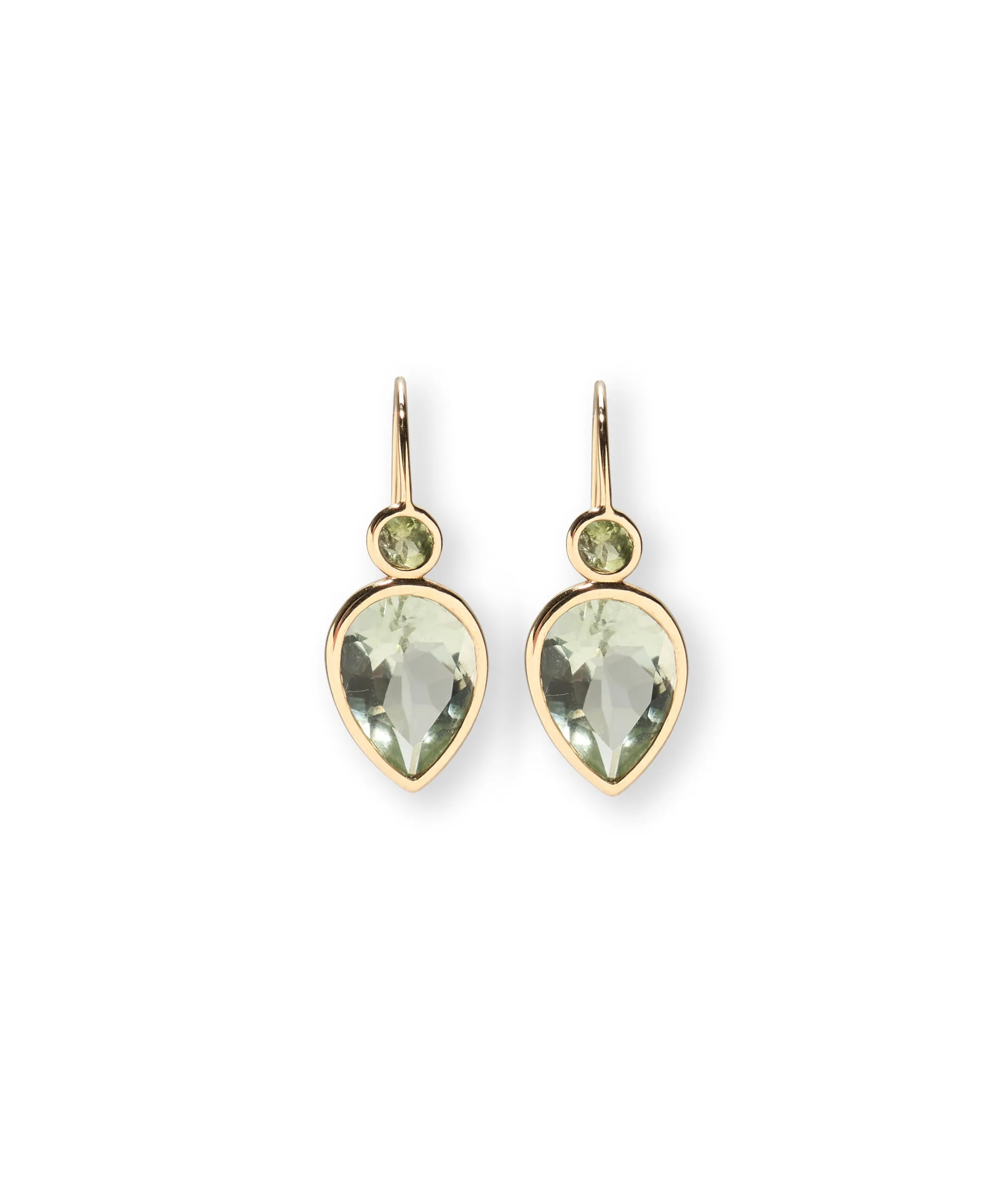 Hera Earrings in Green Amethyst