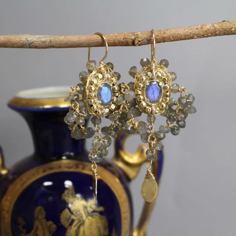 Labradorite Maharaja Earrings