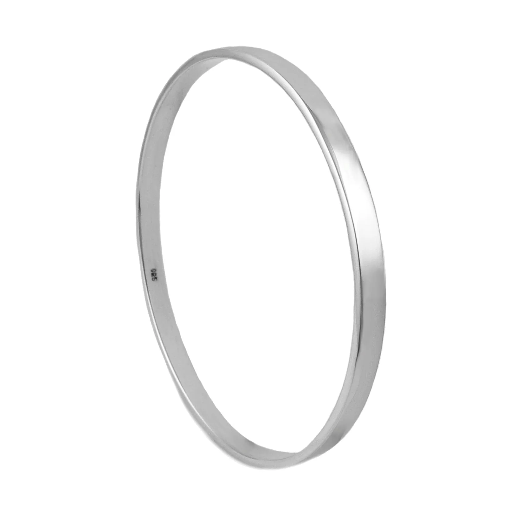 Large Sterling Silver Circle Bangle